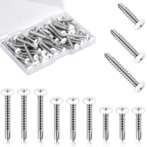 120 Pcs #8 White Pan Head RV Screw White Sheet Metal Self Tapping Screws - $17.65