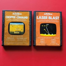 Chopper Command &amp; Laser Blast Atari 2600 7800 Lot 2 Games Cleaned Works - £12.63 GBP