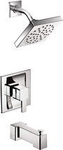 Moen Ts2713Ep 90 Degree Modern Single Handle Tub And Shower Trim In Chrome With - £213.06 GBP