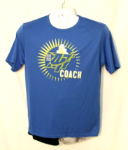 Performance Coach T-Shirt Small Royal Blue Port &amp;Company Short Sleeve Crew Neck - £9.15 GBP