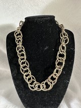 VTG Unsigned Monet Heavy Gold Tone Double Link Chain Necklace 18” W/ 2 1... - £14.18 GBP