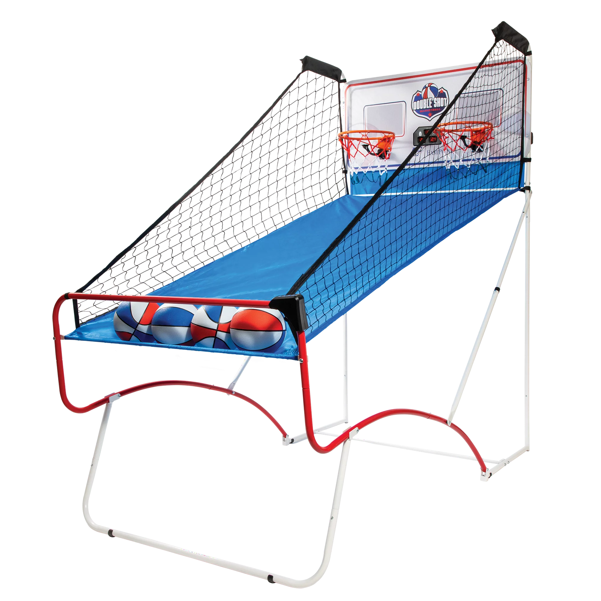 Etball   2 player hoops   red  white   blue folding indoor arcade game   80.5 in.  h  1 thumb200