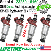 NEW DENSO OEM 4Pcs Best Upgrade Fuel Injectors for 1989-1993 Toyota &amp; Geo Prizm - $244.52