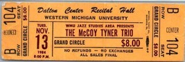 Vtg Mccoy Tyner Trio Concert Ticket Stub Novembre 13 1984 Ouest Michigan... - $55.22