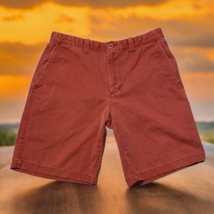 Eddie Bauer Shorts Mens 32 Red Maroon Cargo Hiking Camping Flex Outdoors - $14.95