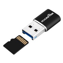 Rocketek Aluminum USB 3.0 Portable Memory Card Reader Adapter for Micro SD Card/ - £15.97 GBP