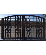 Contemporary Dual Entry Metal Gate Ornamental Iron Garden Entry Modern - $46,020.49 MXN