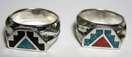 Quality PYRAMID NATIVE INDIAN DESIGN BIKER RING BR57R jewelry RINGS unis... - $178.93 MXN