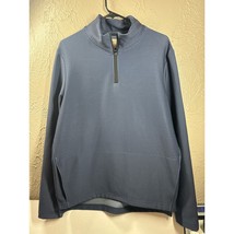 Con.Struct Quarter Zip Pullover Jacket Blue Chevron Mens Size Medium - $922.69 MXN