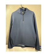 Con.Struct Quarter Zip Pullover Jacket Blue Chevron Mens Size Medium - $922.69 MXN