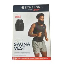 Echelon Connect Sport Black Mens L Neoprene Zipper Sauna Vest Weight Los... - $14.84