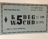 Vintage Ham radio Amateur Card WN5CUD Austin Texas - £3.93 GBP