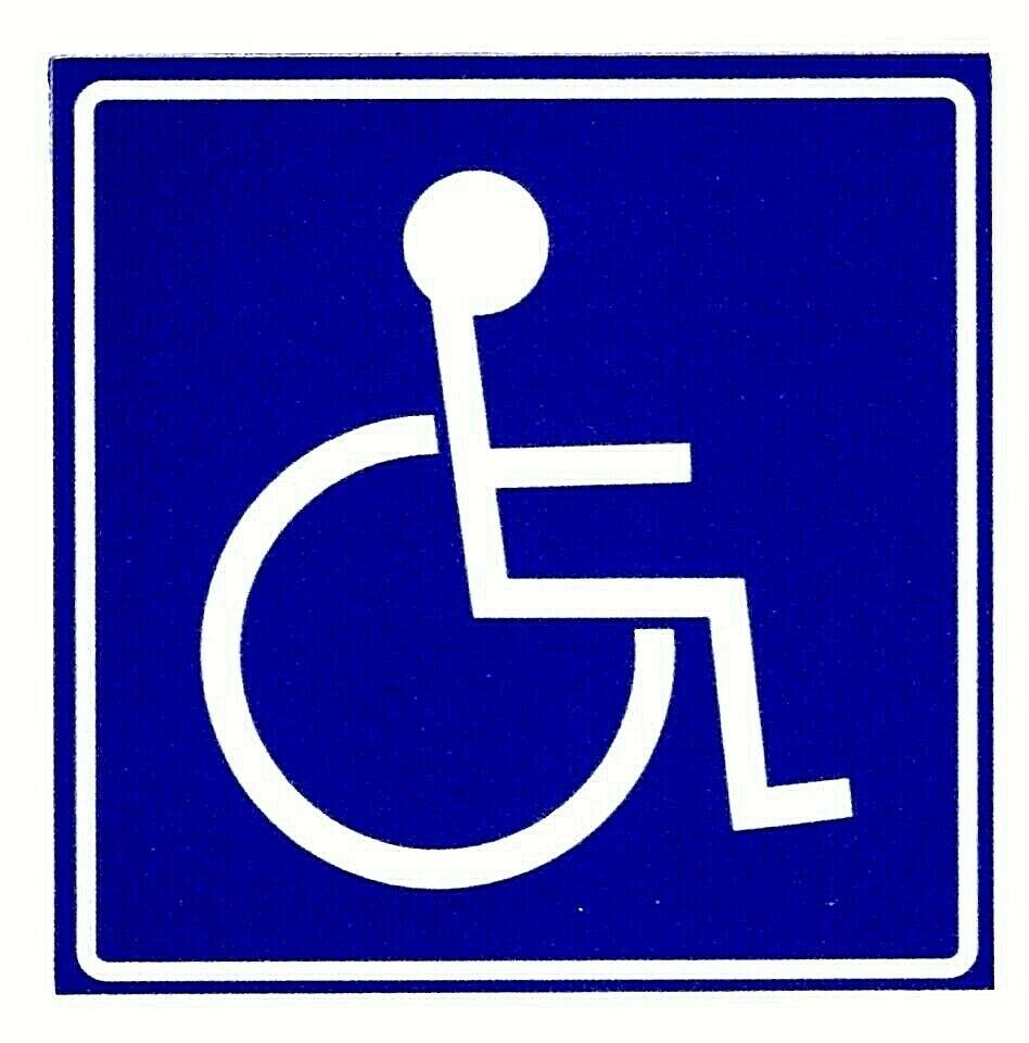 HANDICAPPED ACCESSIBLE - ADA DISABLED SYMBOL  - 2&quot; x 2&quot; Highly Reflectiv... - $3.99