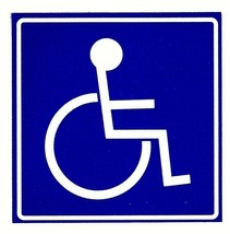 Handicapped Accessible - Ada Disabled Symbol - 2&quot; X 2&quot; Highly Reflective Decal - £3.15 GBP