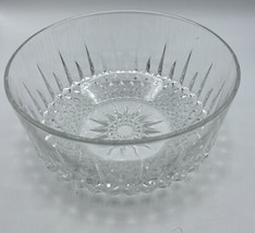 Bowl Serving Dish Arcoroc France Pressed Glass Sunburst 8&quot; Diameter 4&quot; Deep - £13.18 GBP
