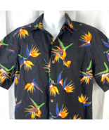 Roundtree Yorke Bird of Paradise Hawaiian Shirt Medium Mens 46x30 Cotton... - £26.43 GBP
