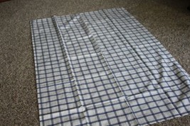 Table Cloth (New) Checkered Table Cloth - White W/ Blue Stripes - 40.5&quot; X 61.5&quot; - £10.58 GBP