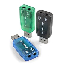 3 Pack Usb Sound Card Adapter 5.1 Channel 3D External Usb To 3.5Mm 1/8 A... - $12.99