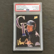 1993 Leaf Baseball #212 Vinny Castilla Signed Card PSA Slabbed Auto Rockies Rook - £39.27 GBP