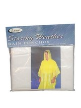 2-Pack Stormy Weather Clear Rain Poncho&#39;s Unisex Camping, Outdoor, Travel - £6.97 GBP