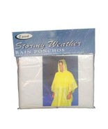 2-Pack Stormy Weather Clear Rain Poncho&#39;s Unisex Camping, Outdoor, Travel - £7.09 GBP