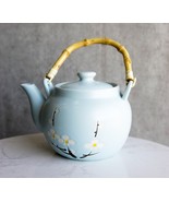 Japanese Sakura Cherry Blossom Branches Pastel Blue Ceramic Tea Pot Teap... - €23,15 EUR