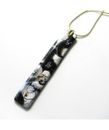 Black and White Marble Look Polymer Clay Resin Pendant Necklace fashion ... - £12.60 GBP