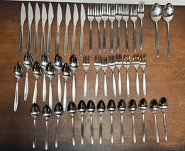 Vintage 48 Pieces Imperial Stainless IMI76 service for 8 Flatware Korea - £59.77 GBP