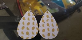 Faux Leather Dangle Earrings (new) SQUEEZE ME - £4.45 GBP