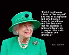 Queen Elizabeth Ii &quot;First, I Want To Pay Tribute...&quot; Quote Photo Various Sizes - £3.88 GBP+