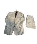Zegna Wool Suit Jacket &amp; Pants Set Beige Men Top Size 7 60 C / Pants 7 5... - $380.00