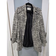Vintage Stradivarius Zebra Print Jacket M Bold Animal Print 90s Style - $40.00