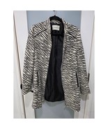 Vintage Stradivarius Zebra Print Jacket M Bold Animal Print 90s Style - $744.00 MXN