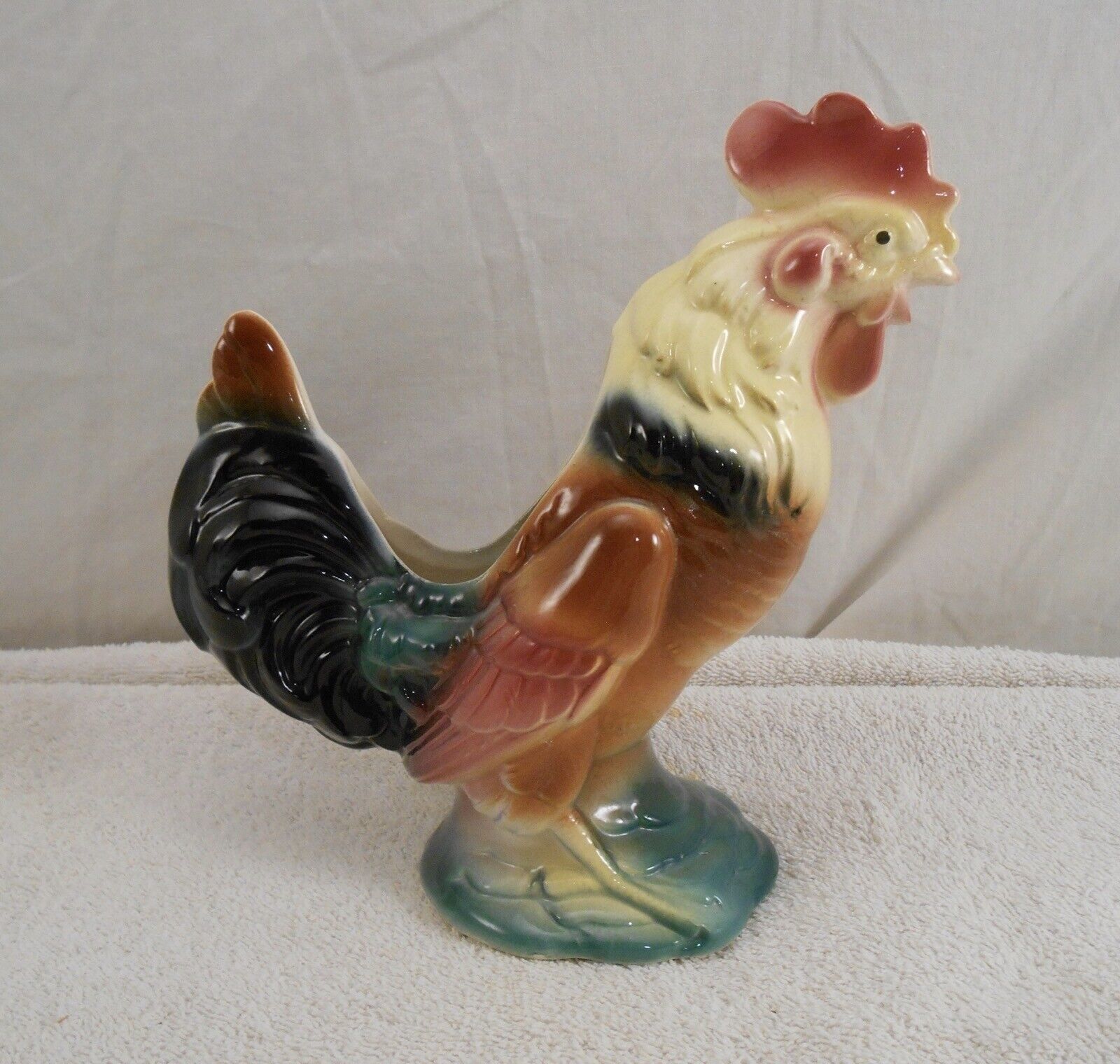 8 1/2” Royal Copley Rooster Planter - £26.90 GBP
