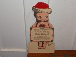 Vintage 1913 Royal Society Kewpies Santa Store Counter Display Sign - $123.75
