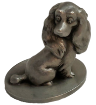 Schmid Walt Disney Pewter Figurine Lady and the Tramp Cocker Spaniel Vin... - $27.82