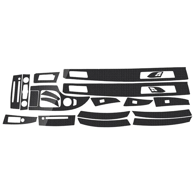 18Pcs 5D Glossy Carbon Fiber Sticker Vinyl Decal Trim for BMW 5-Series E60 200 - £21.68 GBP