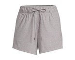 Women&#39;s Gray Heather Gym Shorts Athletic Works Soft Pockets Size 3XL 22 NEW - $6.87
