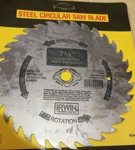 Irwin  7 1/4&quot; Combination Rip &amp; Crosscut Circular Saw Blade Stock #10040... - $9.99