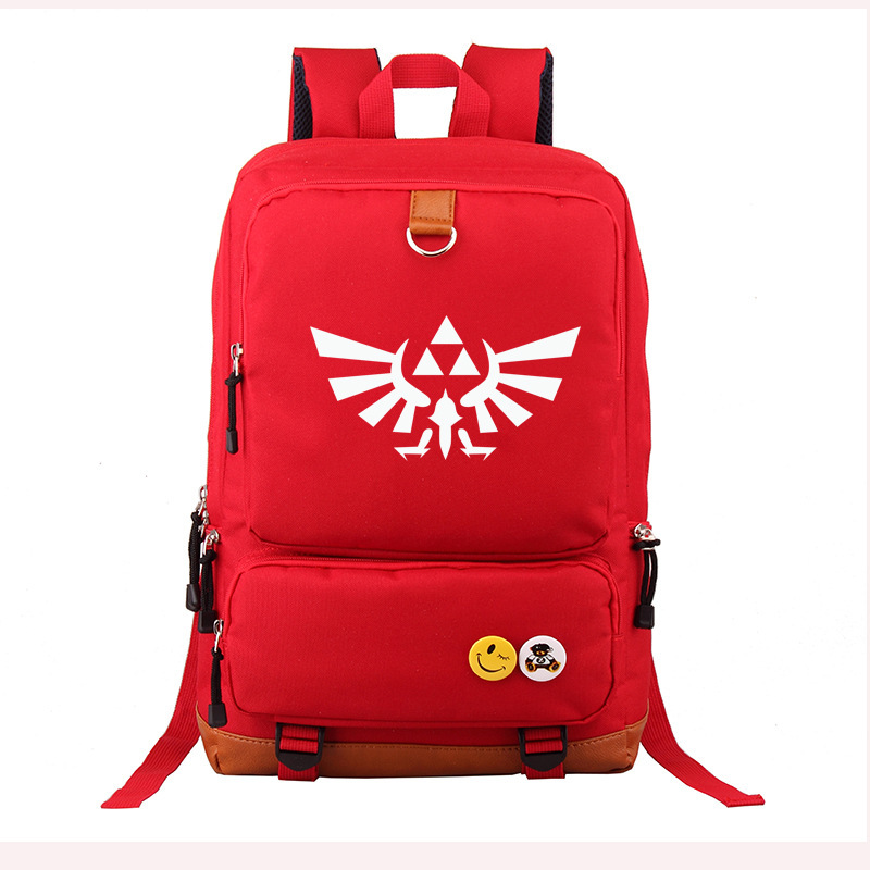 Legend of Zelda Series Backpack Schoolbag Daypack Bookbag Red Logo - $28.99