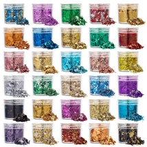 Gold Foil Paper For Silicone Mold Leaf Flakes Sequins Glitters Epoxy Resin  - €4,12 EUR
