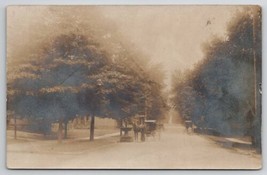 Salem OH RPPC View Ellsworth Ave Horse At Water Fountain Ohio Photo Postcard F46 - $17.95