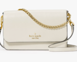Kate Spade Madison Flap Crossbody Bag White Leather Chain Purse KC586 NW... - £71.05 GBP