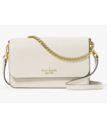 Kate Spade Madison Flap Crossbody Bag White Leather Chain Purse KC586 NW... - £73.79 GBP