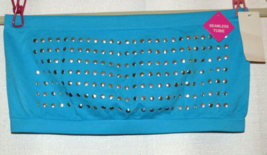 Elena Intimates Blue Studded Strapless Bandeau, Size XL - £11.59 GBP