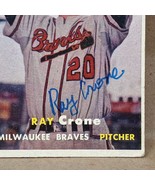 1957 Topps #68 RAY CRONE Signed Autograph Baseball Card Milwaukee BRAVES - £7.82 GBP
