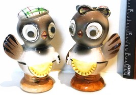 Scottish Owls &quot;Googly Eyes&quot; Salt &amp; Pepper Shakers (Circa 1950&#39;s)  By Enesco - £18.28 GBP