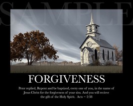 FORGIVENESS Inspirational Picture (8X10) New Fine Art Print Photo Bible ... - $4.99