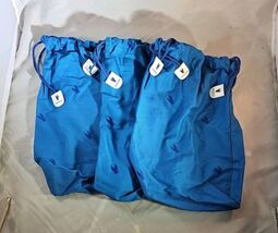 80s American Airlines Original Drawstring Blue Eagle Amenity Travel Bags... - $9.89