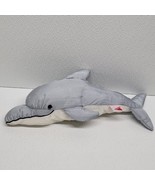Vintage 1992 Dakin Gray Dolphin Nylon 15&quot; Stuffed Plush Toy Rare! - $1,725.65 MXN